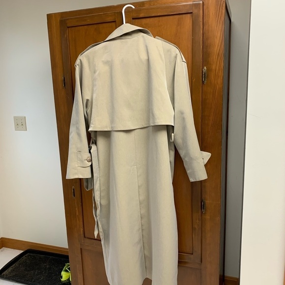 Jacqueline Ferrar vintage petite trench coat size 8P L47in 21in pit - Picture 2 of 10